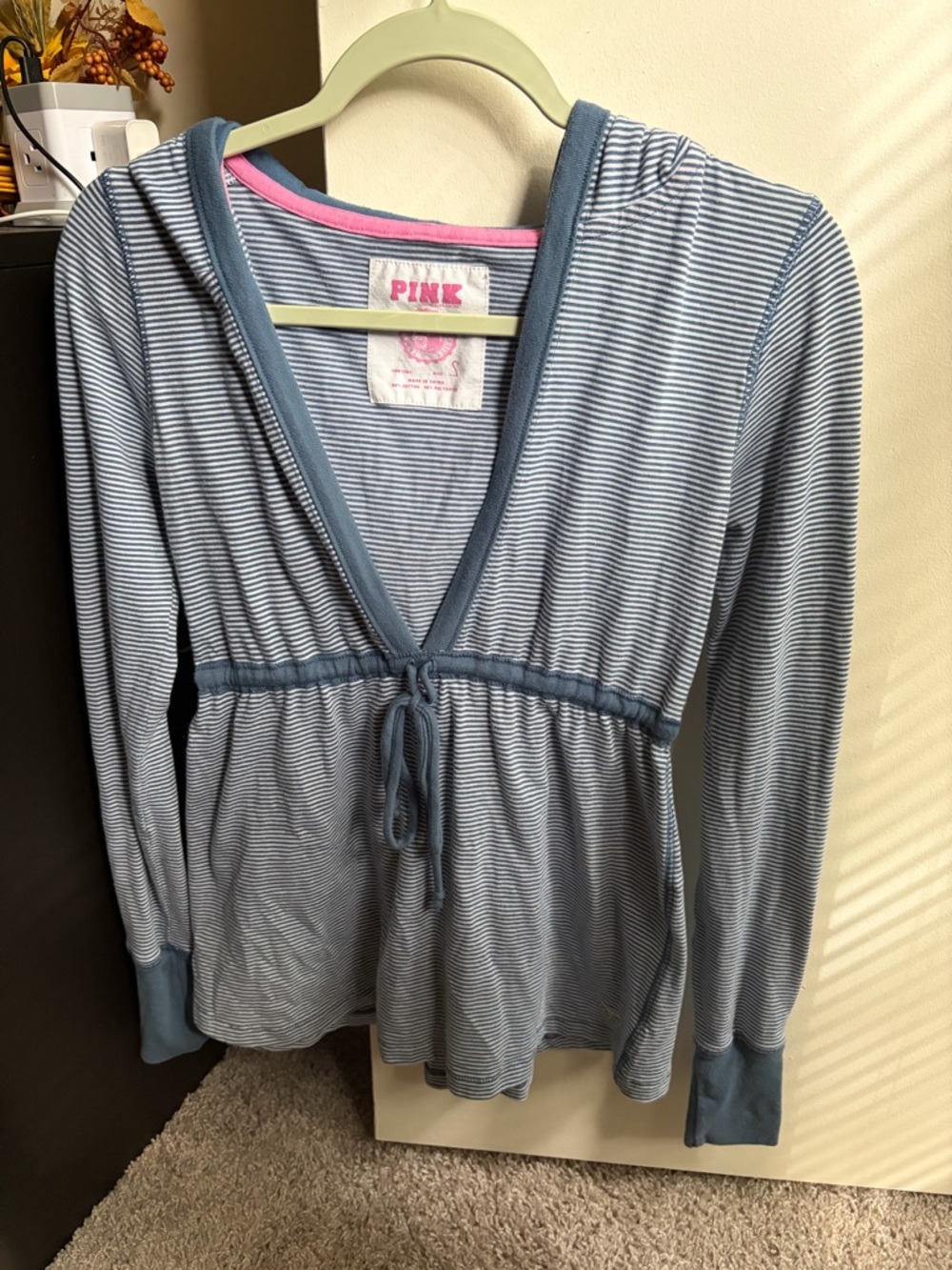Vintage Victoria's Secret PINK Striped Hooded Top